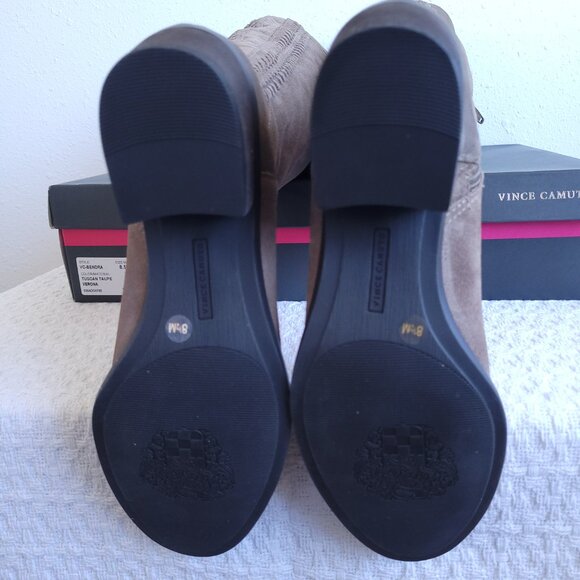 New Vince Camuto Suede Over the Knee Boots in Taupe - Picture 10 of 11